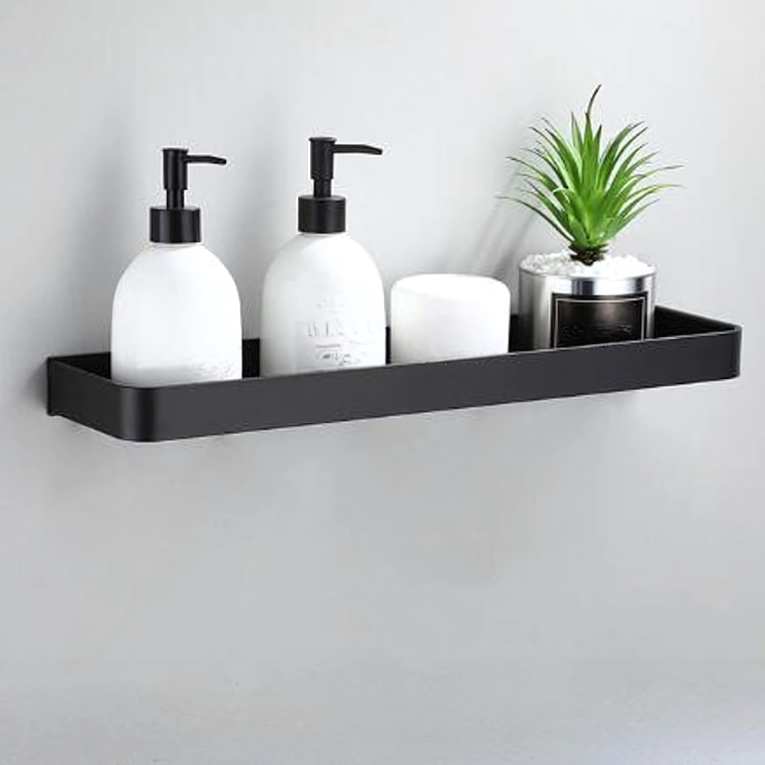 Estante de Pared de Metal para Baño Almacenamiento Moderno