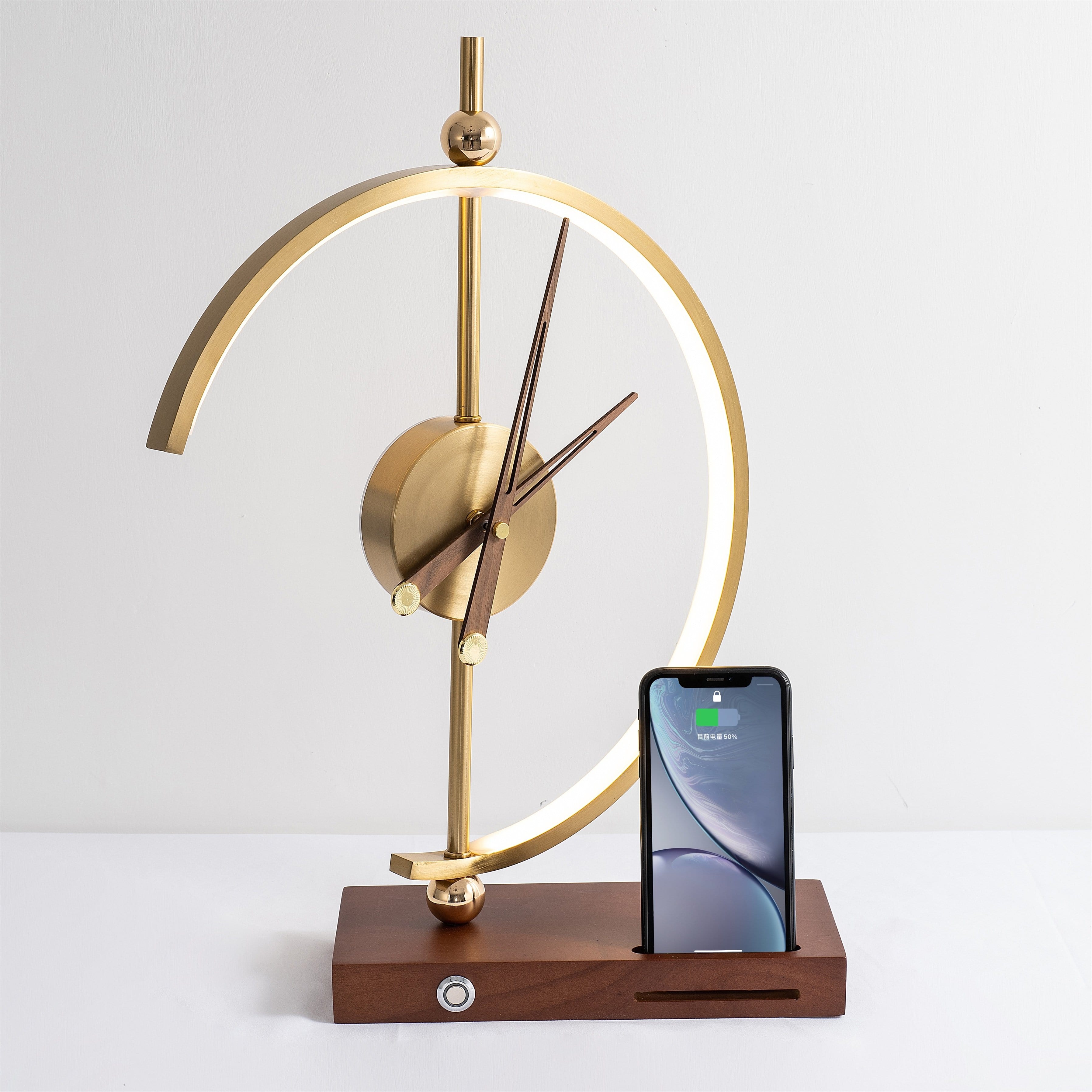 Nowoczesna lampa biurkowa LED z ładowarką bezprzewodową