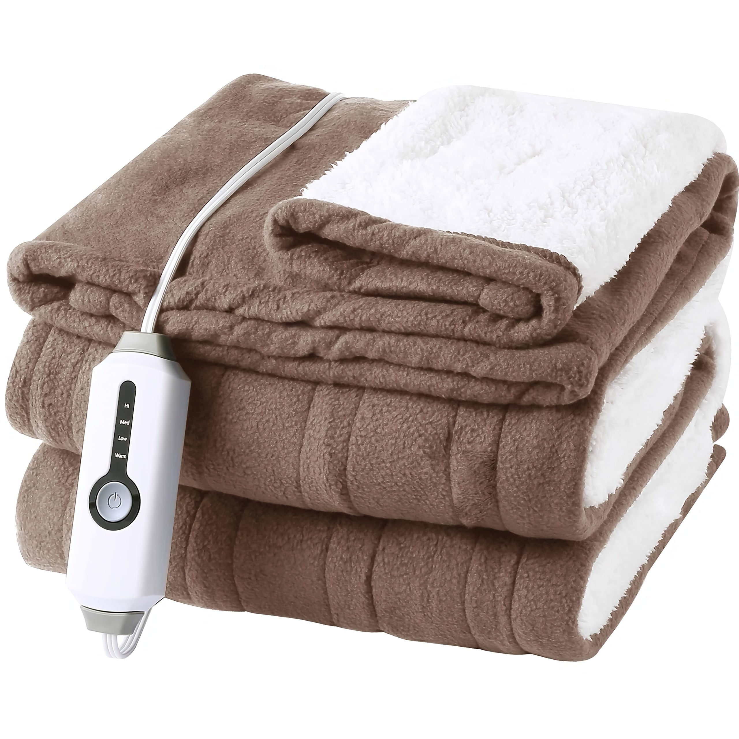 Coperta Elettrica in Pile Riscaldata Trapuntata Plaid