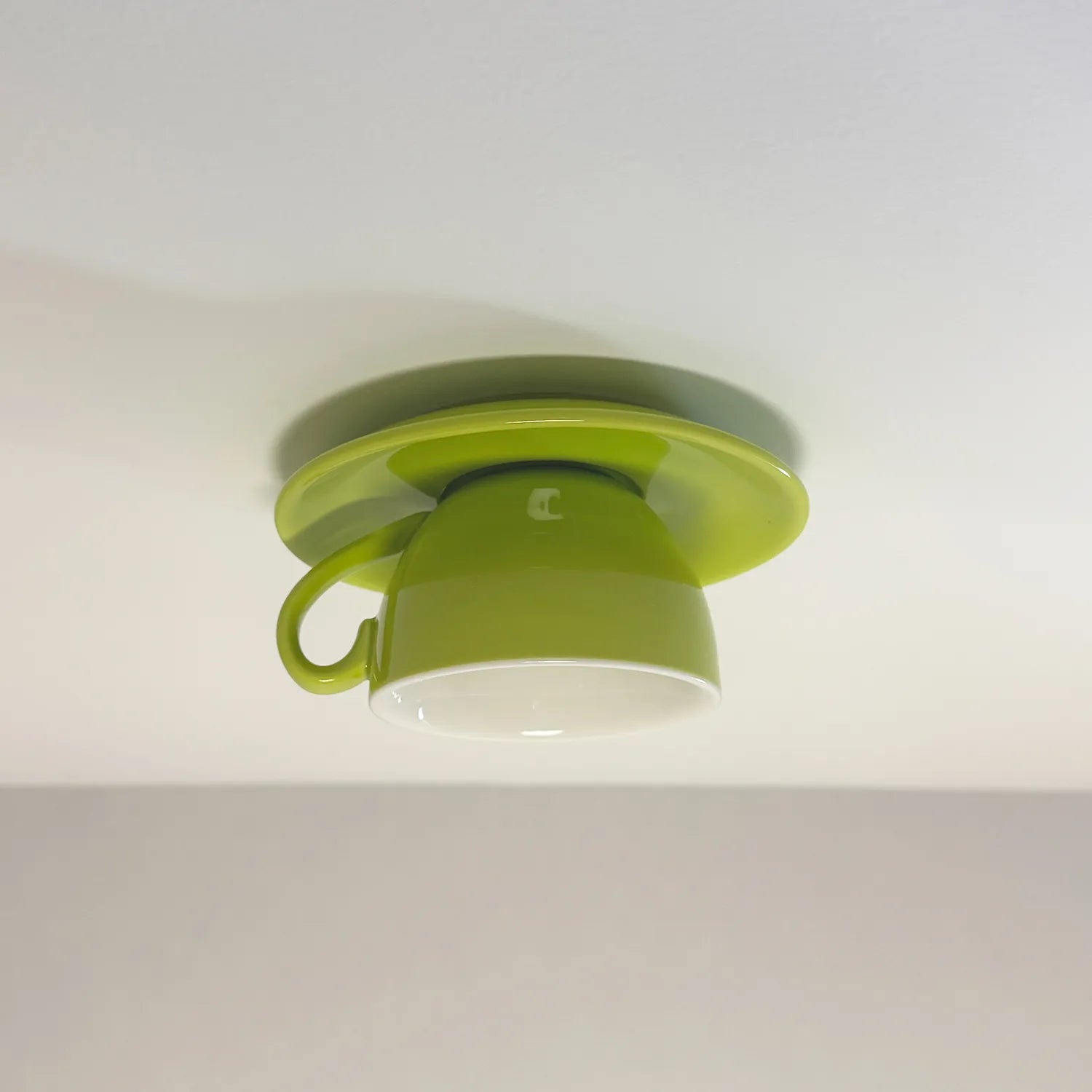 Lámpara de techo con diseño de taza de cerámica para dormitorios