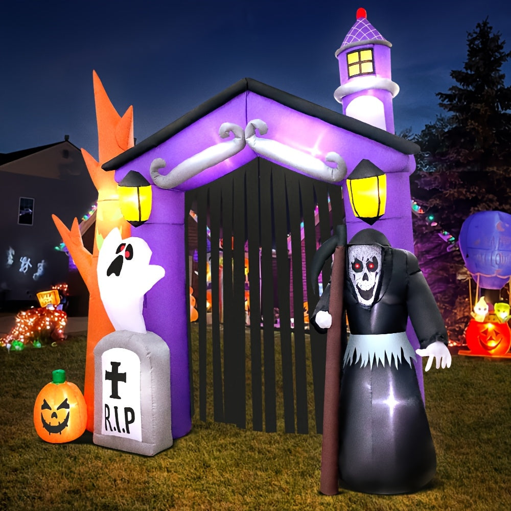 Halloween Spooky Inflatable Archway Decoration | Glowing Yard Entrance