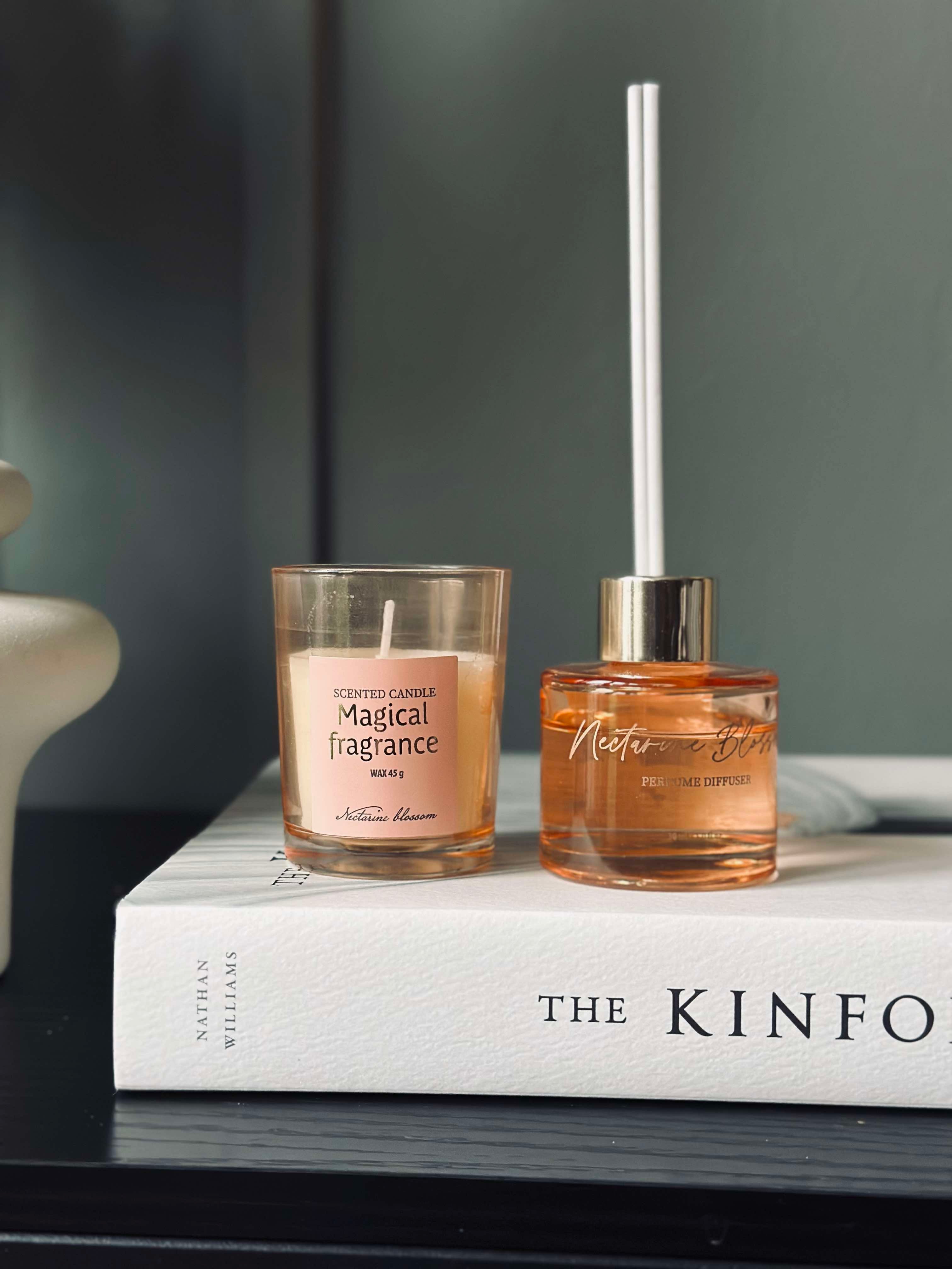 Set de regalo de cera aromática con vela y difusor