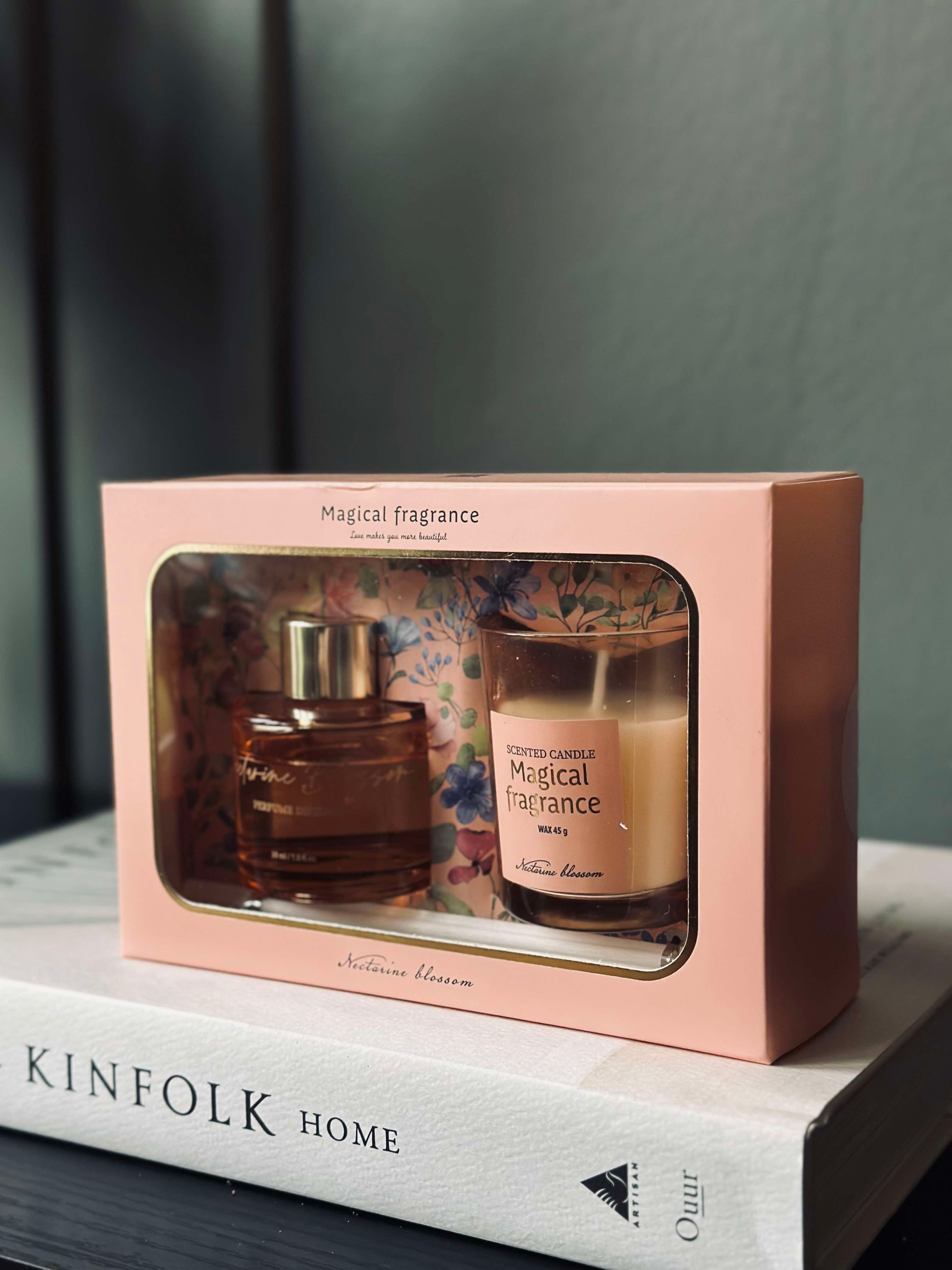 Set de regalo de cera aromática con vela y difusor