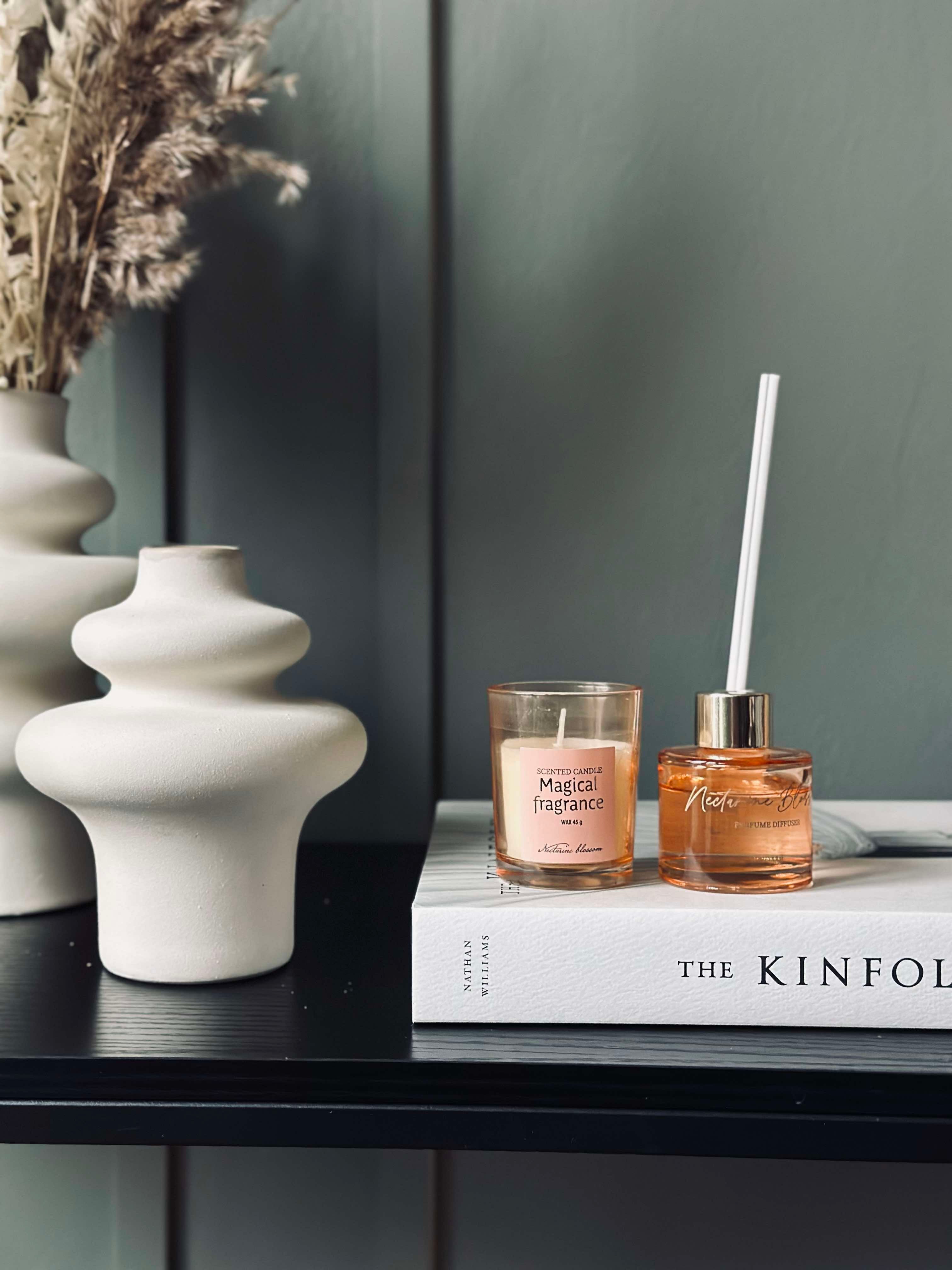 Set de regalo de cera aromática con vela y difusor