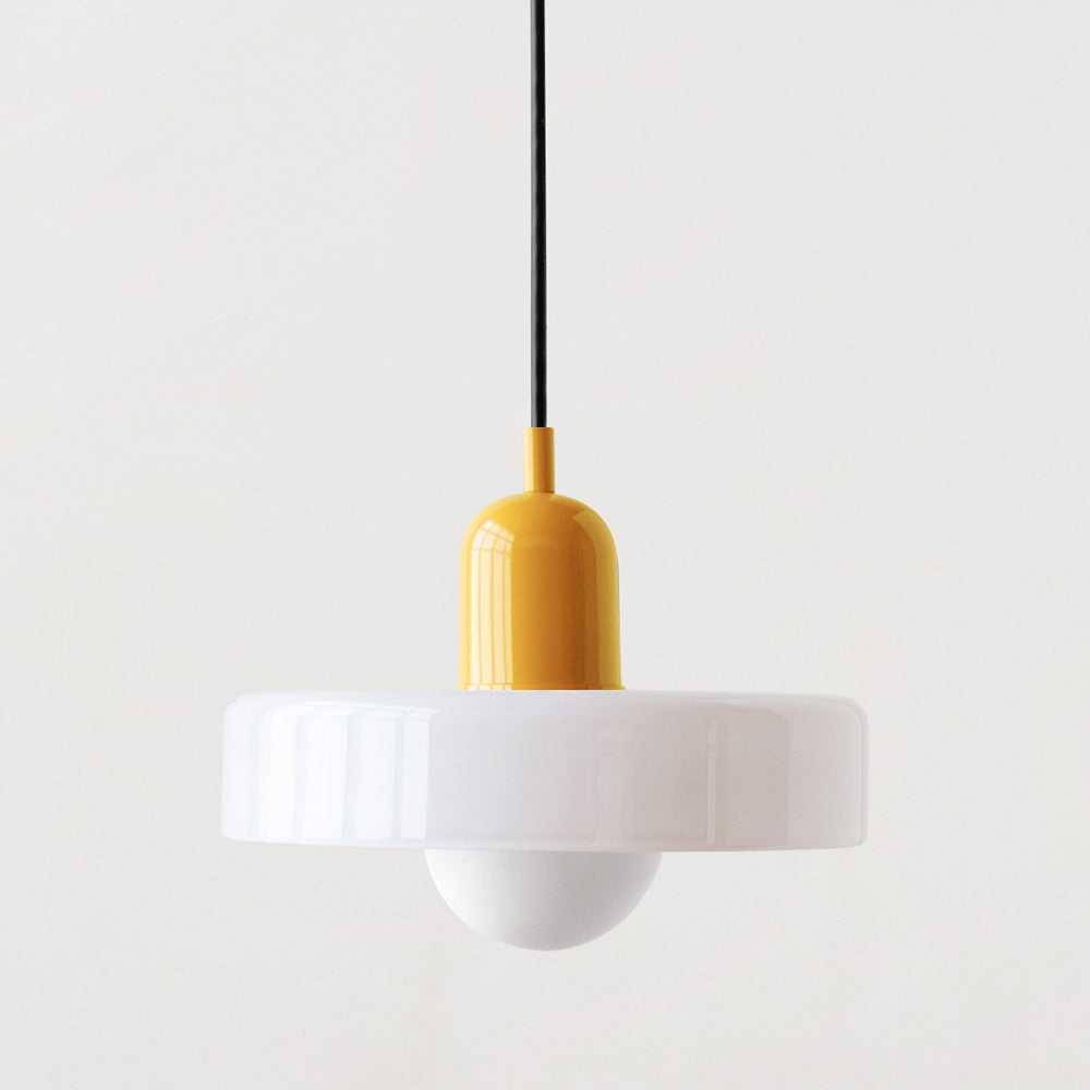 Lampada a sospensione in vetro colorato per case moderne