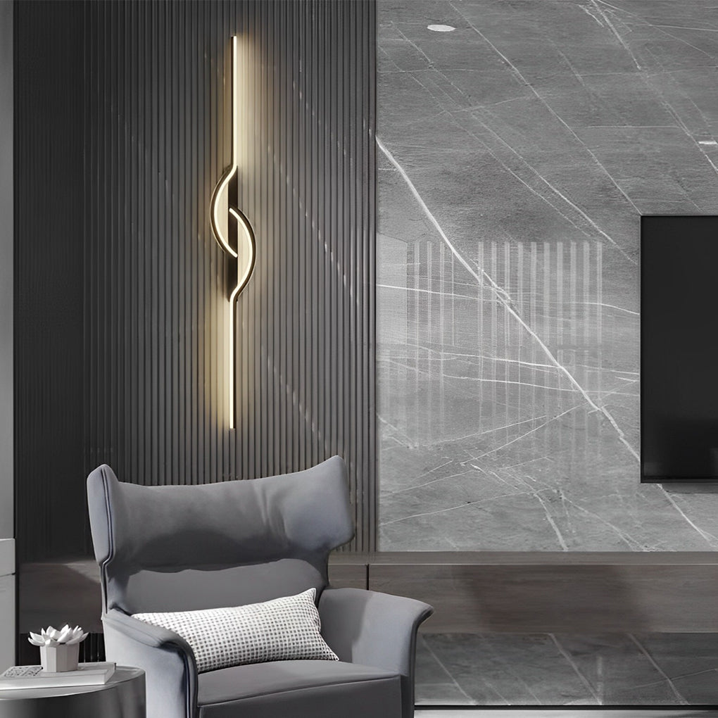 Wandlampe Modern Schwarz Aluminium LED Leuchte