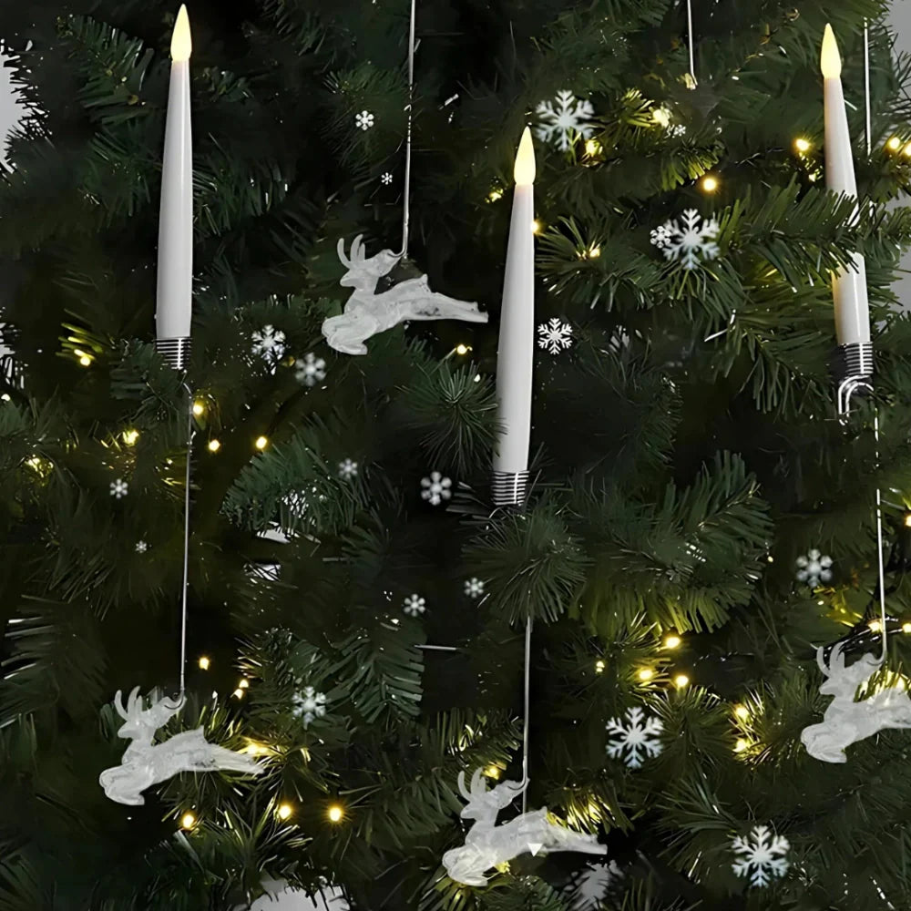 Lampki choinkowe z migoczącymi świecami LED