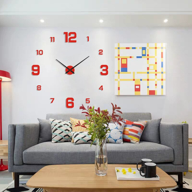 Reloj de pared grande estilo moderno para decoración del hogar