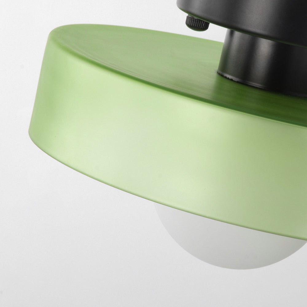 Lampada da soffitto moderna con struttura rotonda in vetro