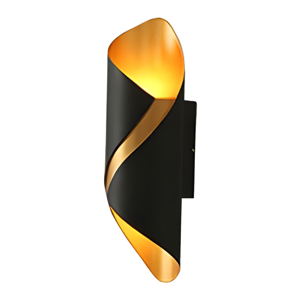 Wall light modern black aluminium outdoor sconce