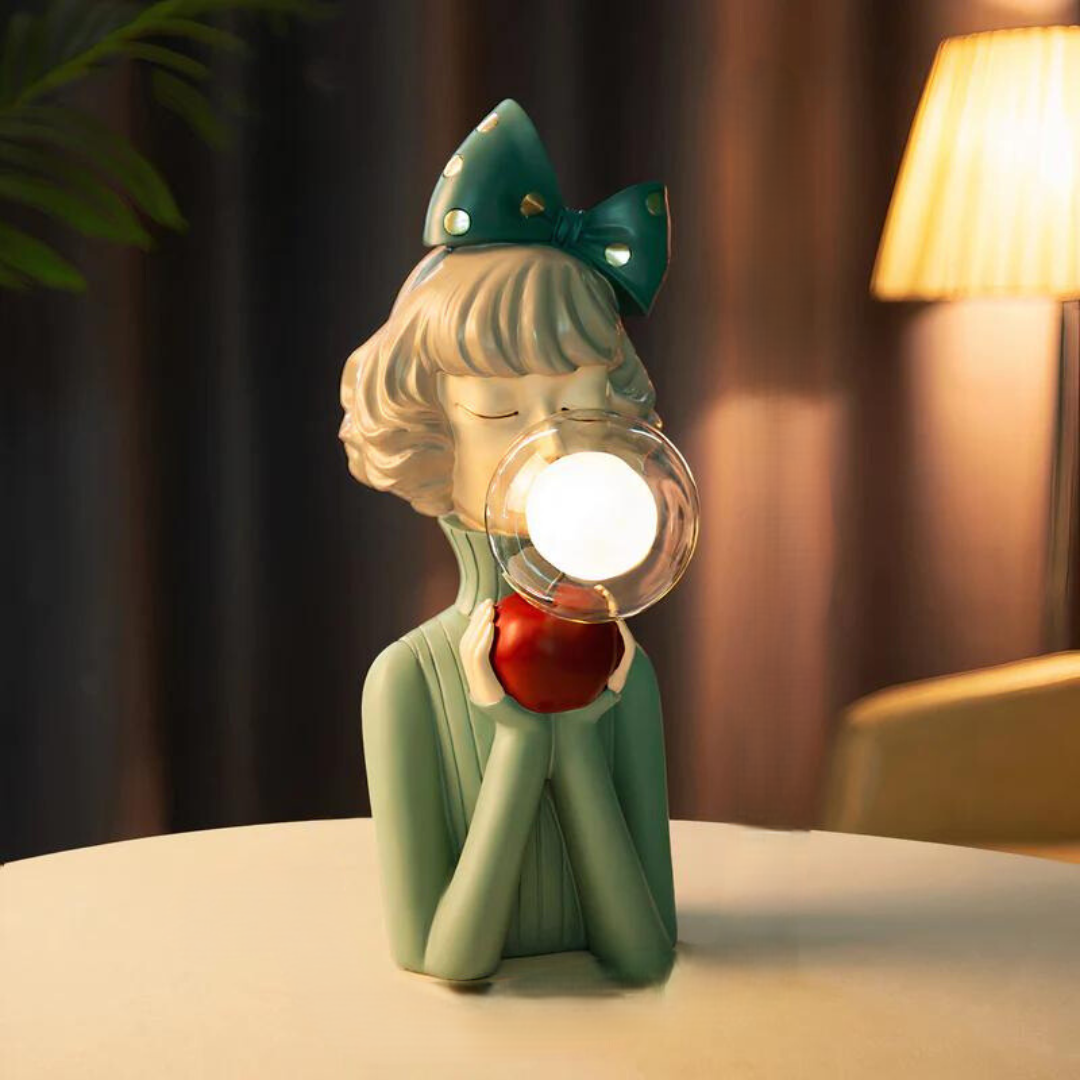 Table Lamp Resin Decorative Modern Girl Design