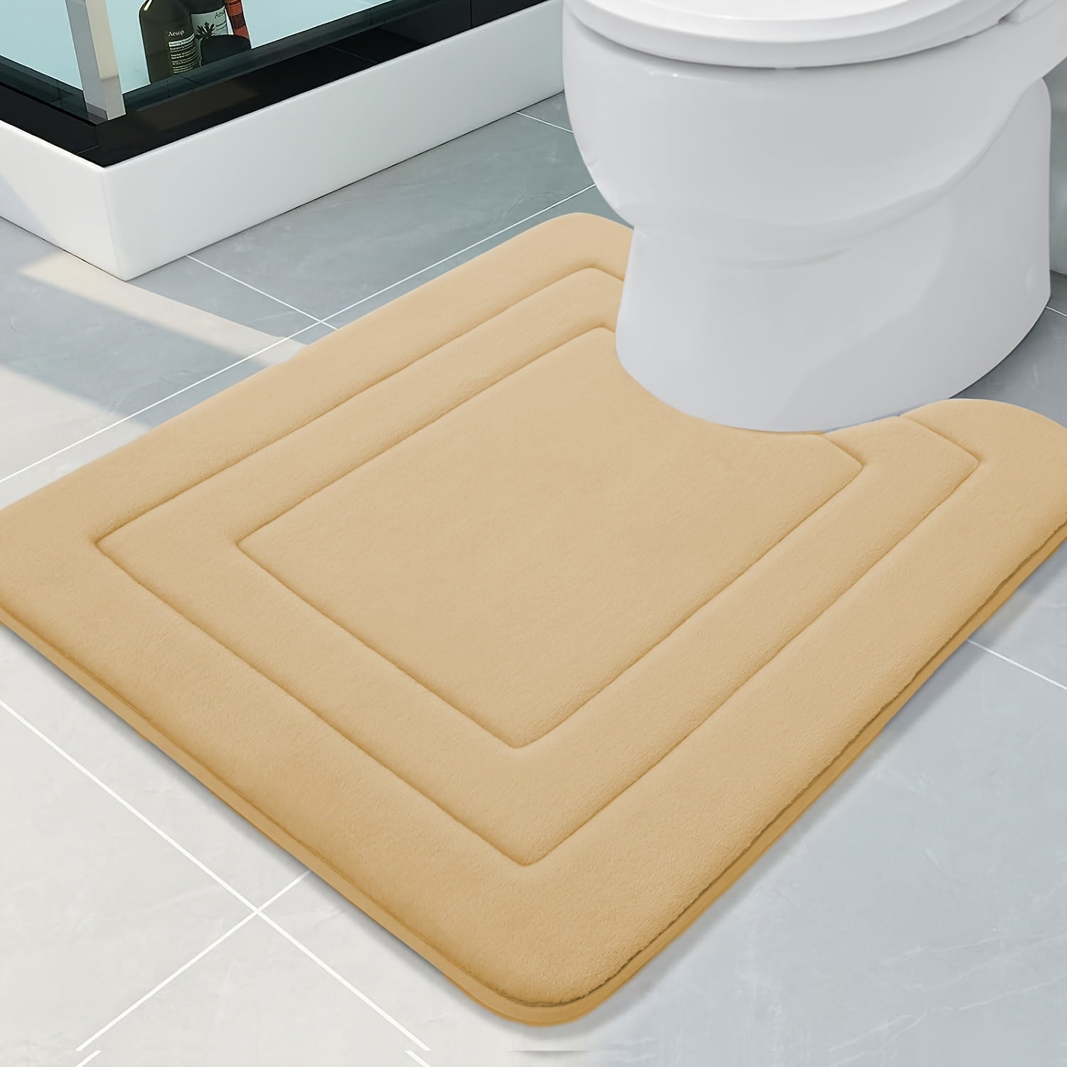 Alfombrilla de baño con acolchado de espuma viscoelástica para mayor comodidad