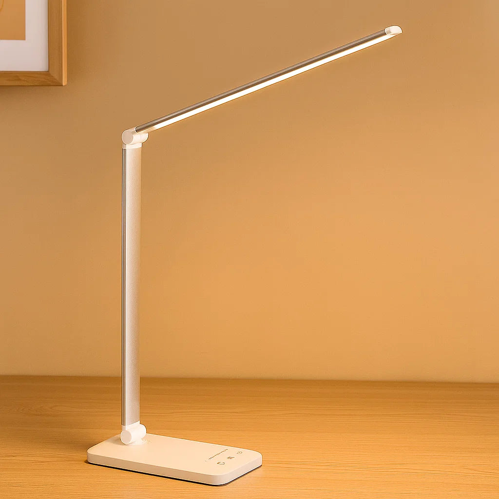 Lámpara de escritorio con LED ajustable y carga USB
