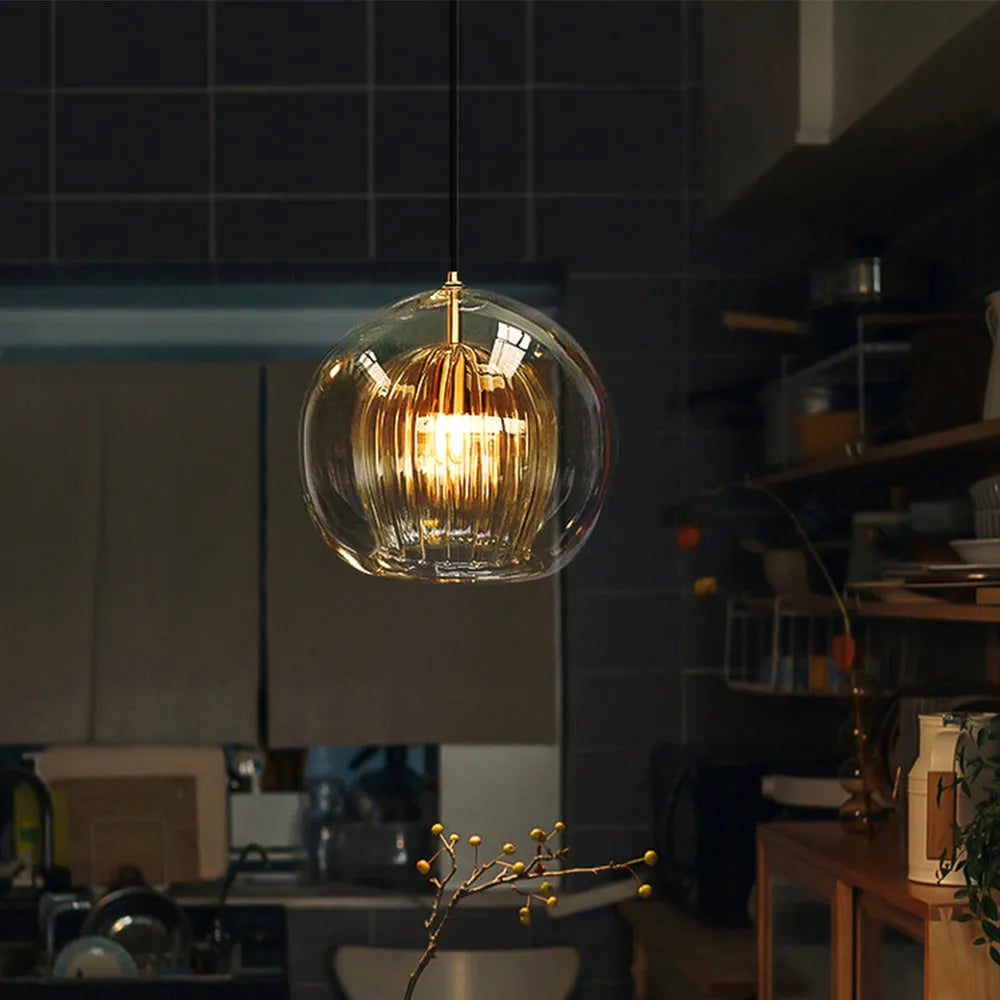 Lámpara colgante de vidrio para cocina o comedor