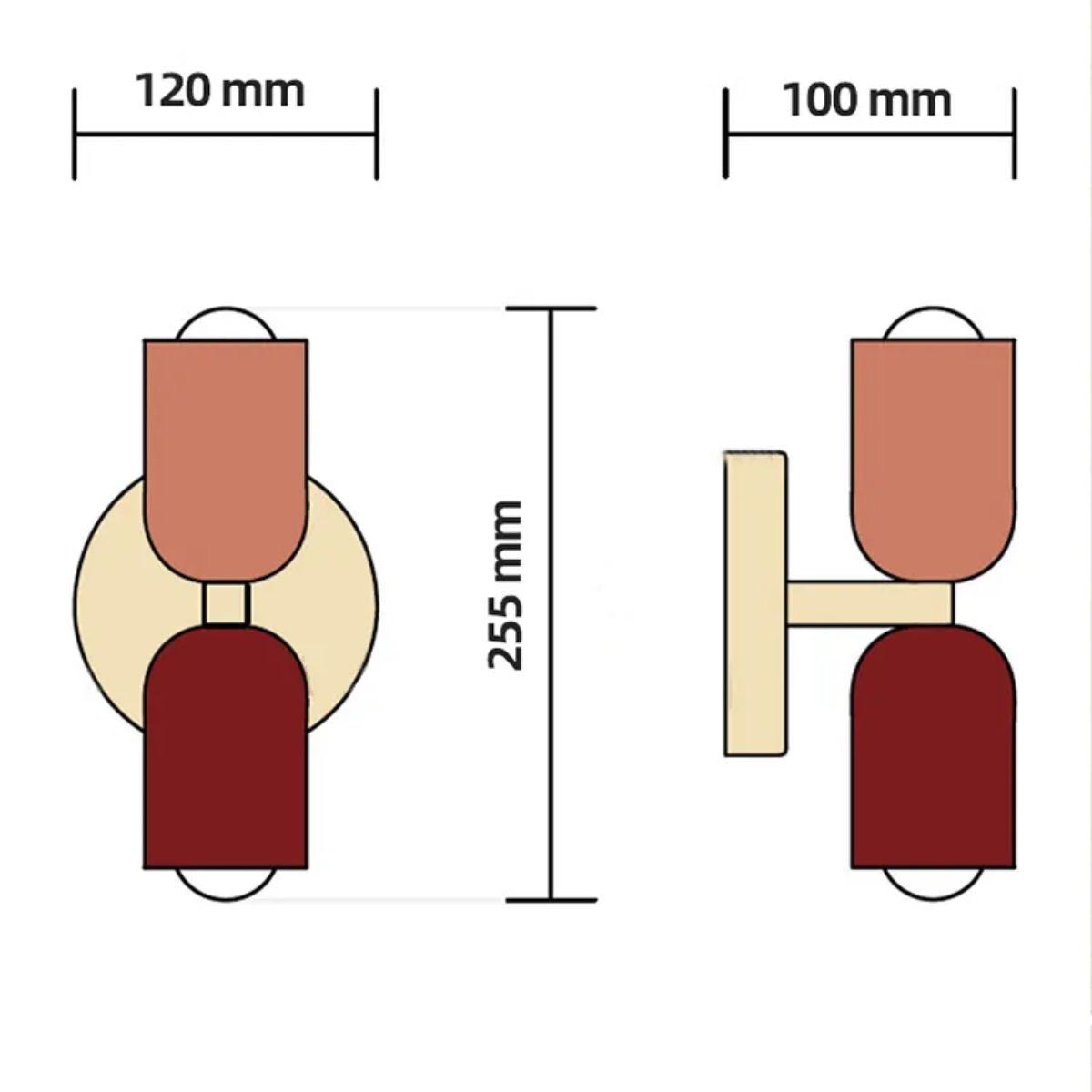 Wandlampen Moderne Glas Doppel-Schirm Lampe