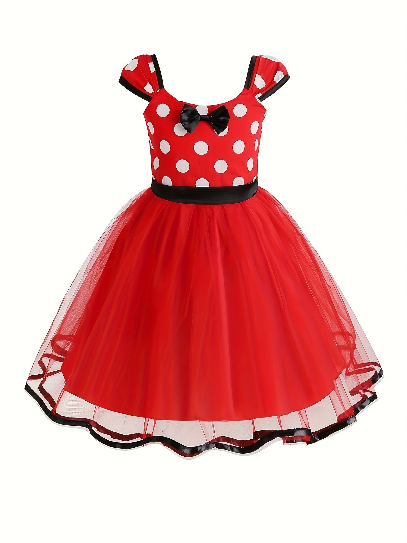 Mädchen Tüll Halloween Maus Kostüm Kleid | Polka Dot Mini