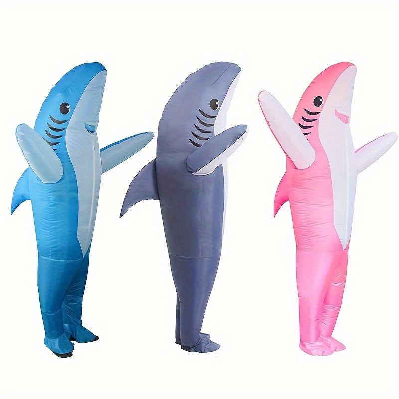 Disfraz inflable de tiburón unisex para Halloween | Divertido de cuerpo completo