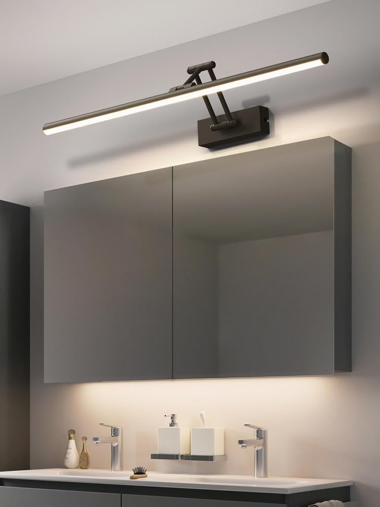Aplique de pared moderno de metal negro LED para interior
