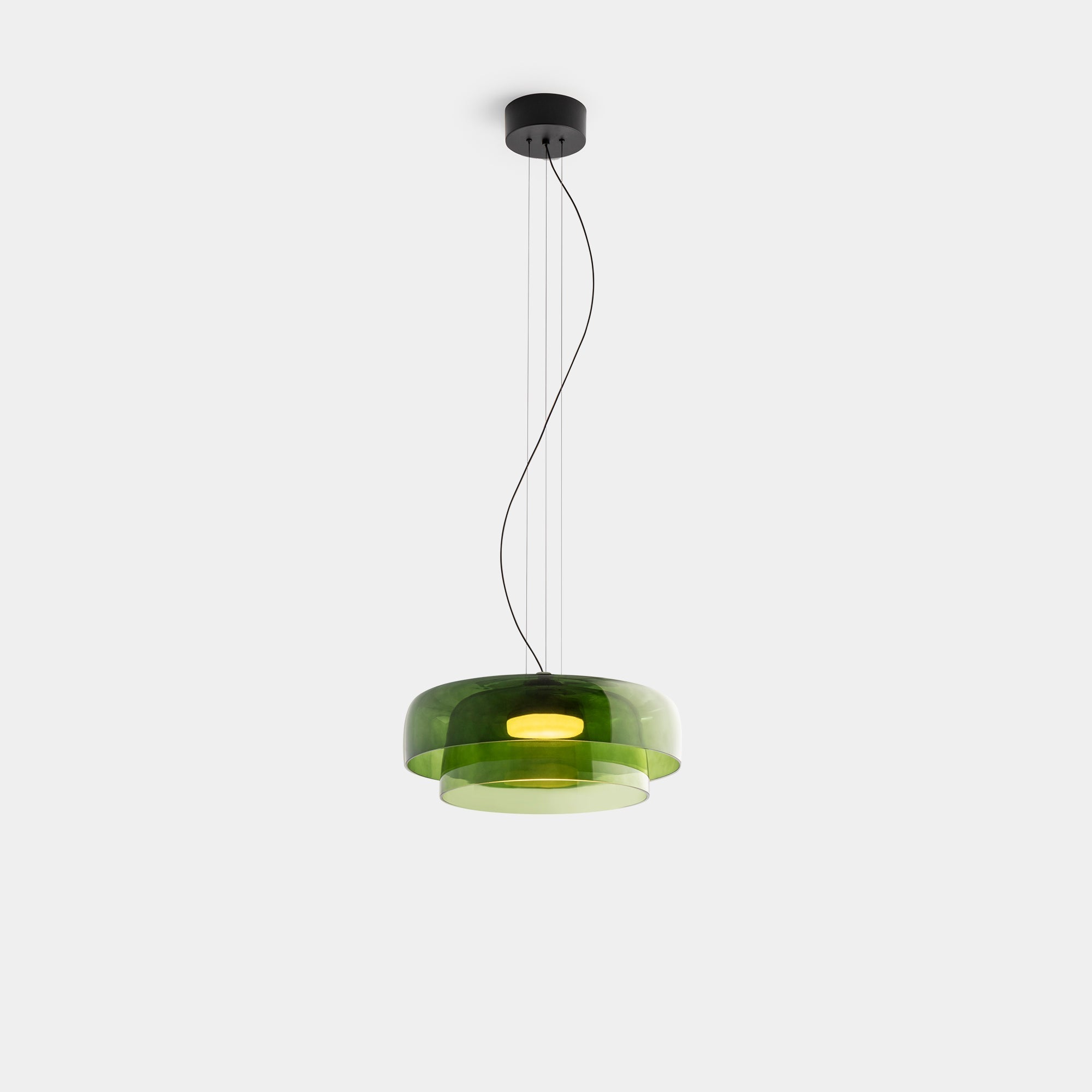 Lampada a sospensione in vetro per sala da pranzo