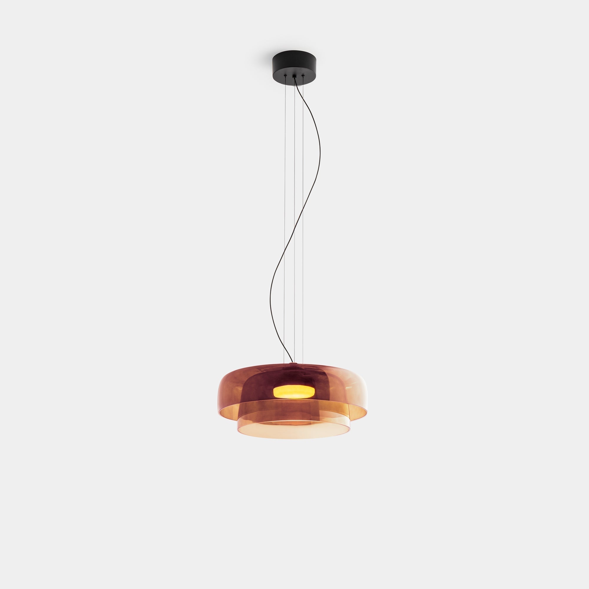 Lampada a sospensione in vetro per sala da pranzo