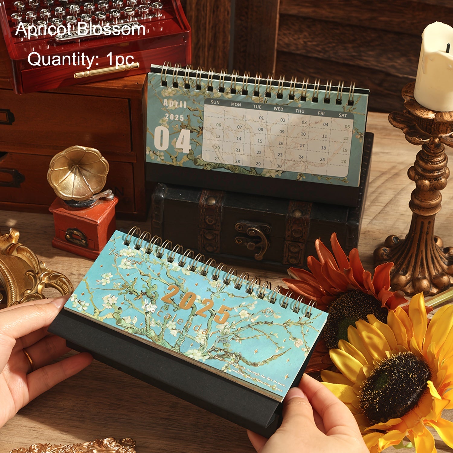 Calendario da scrivania con design artistico vintage