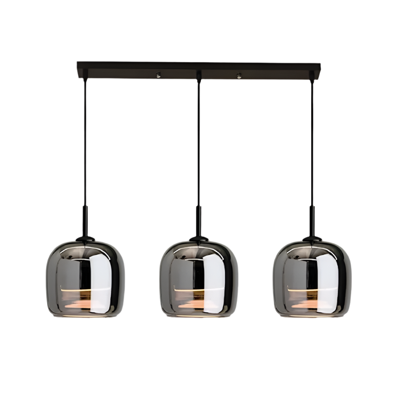Lámpara de techo colgante de cristal moderna negra