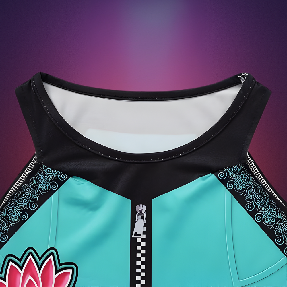 Costume Kpop Halloween pour enfants Robe de star de la pop Imprimé paillettes Tenue de scène pour performance