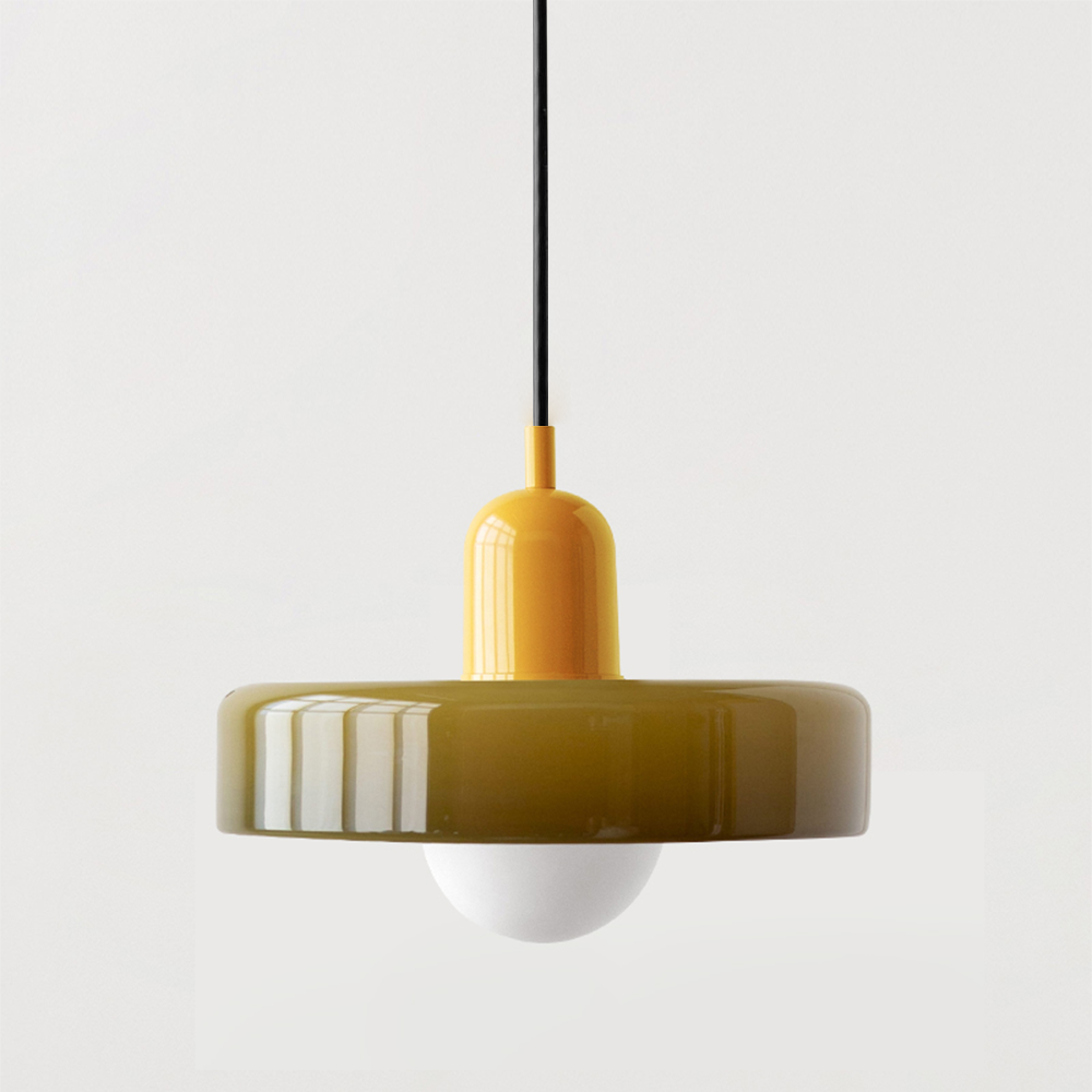 Lampada a sospensione in vetro colorato per case moderne