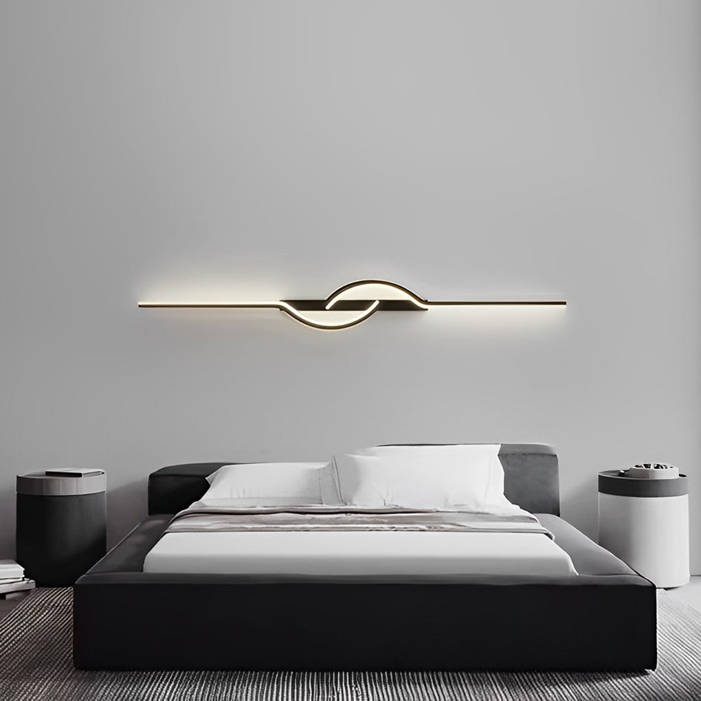 Wandlampe Modern Schwarz Aluminium LED Leuchte