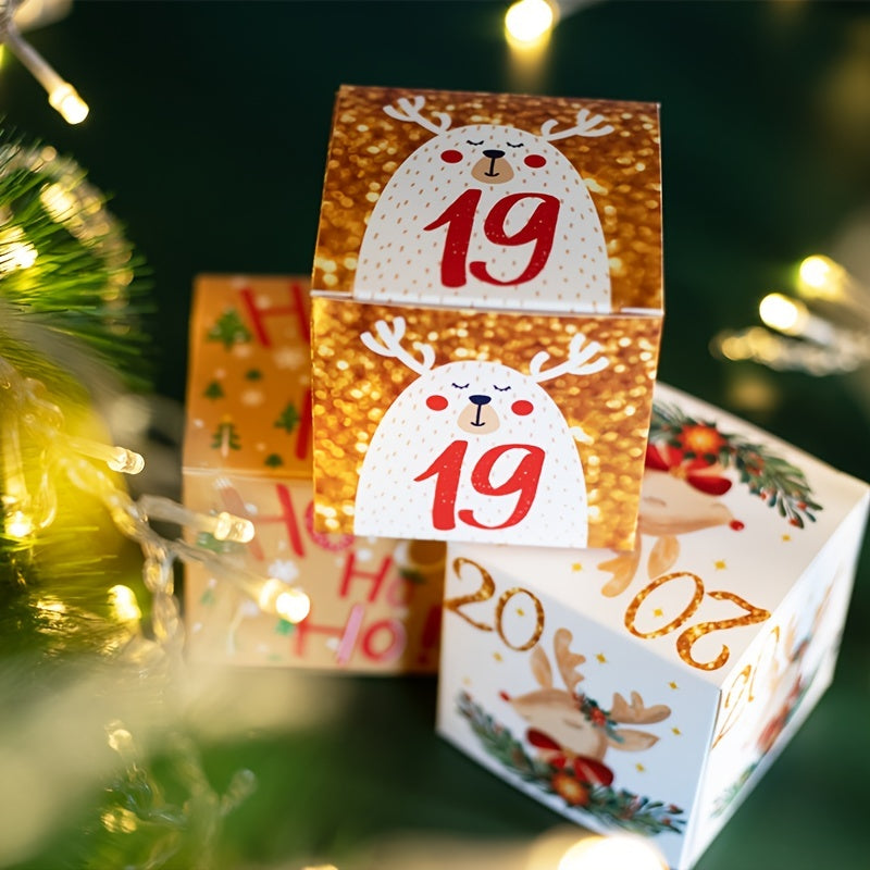 Set Calendario dell'Avvento Natalizio con Scatole Regalo