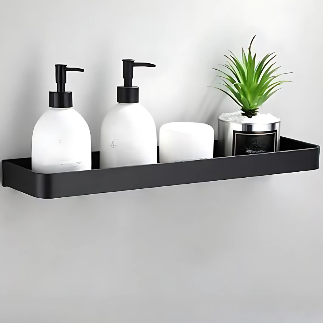 Estante de Pared de Metal para Baño Almacenamiento Moderno