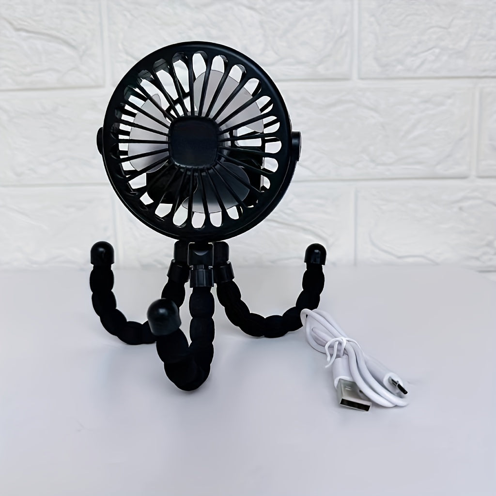 Portable Clip On Fan with Flexible Tripod