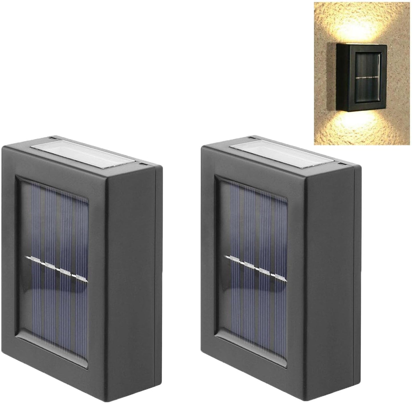 Solar-Wandlampen Außen Wasserdichte LED-Lampe