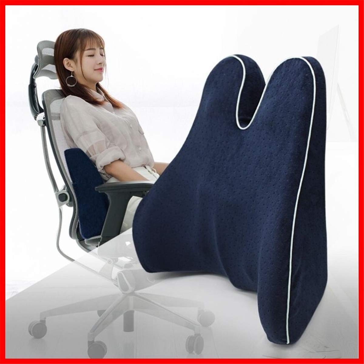 Memory Foam Lumbar Support Pillow for Back Pain
