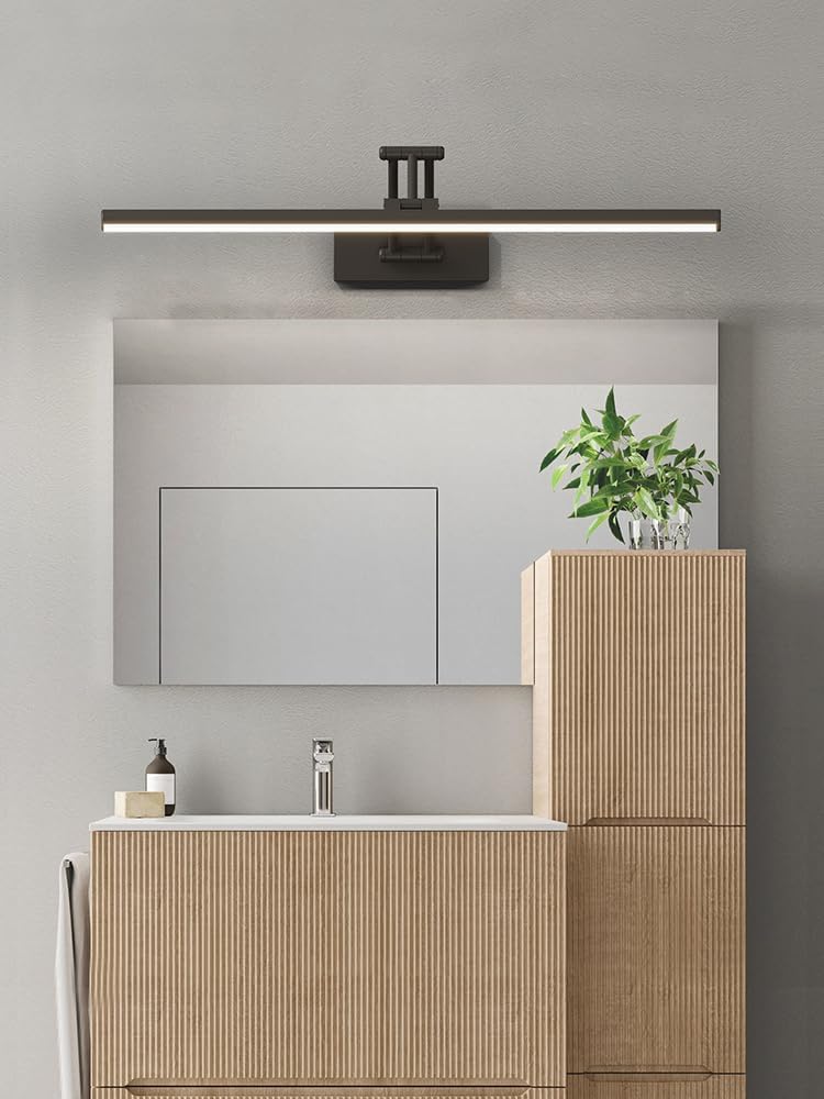 Aplique de pared moderno de metal negro LED para interior