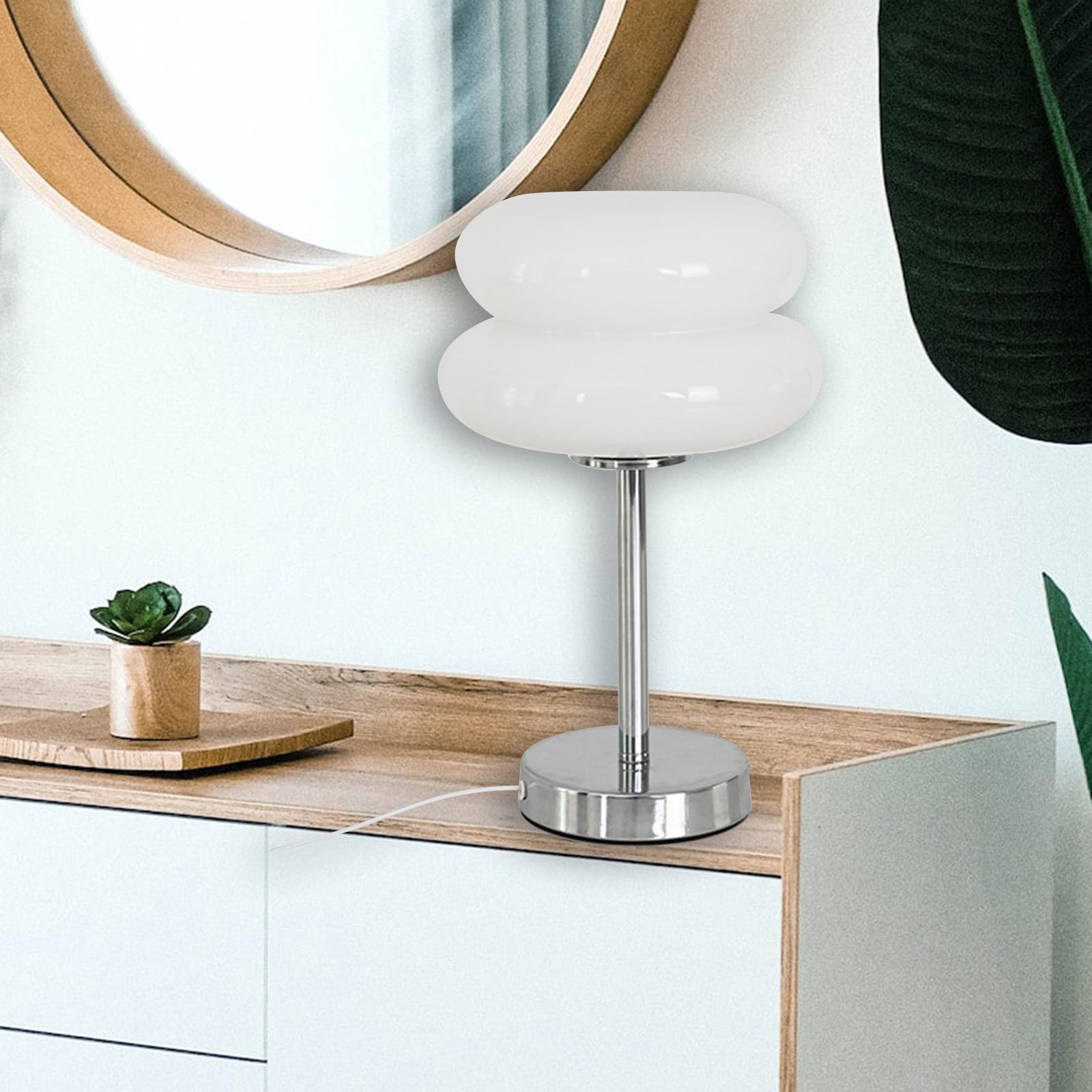 Lámpara de mesa con pantalla de vidrio retro
