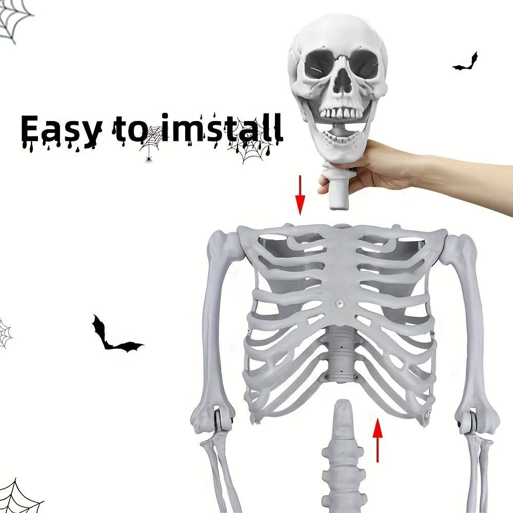 Riesige 12 Ft Halloween Skelett Dekoration | Bewegliche Lebensgroße