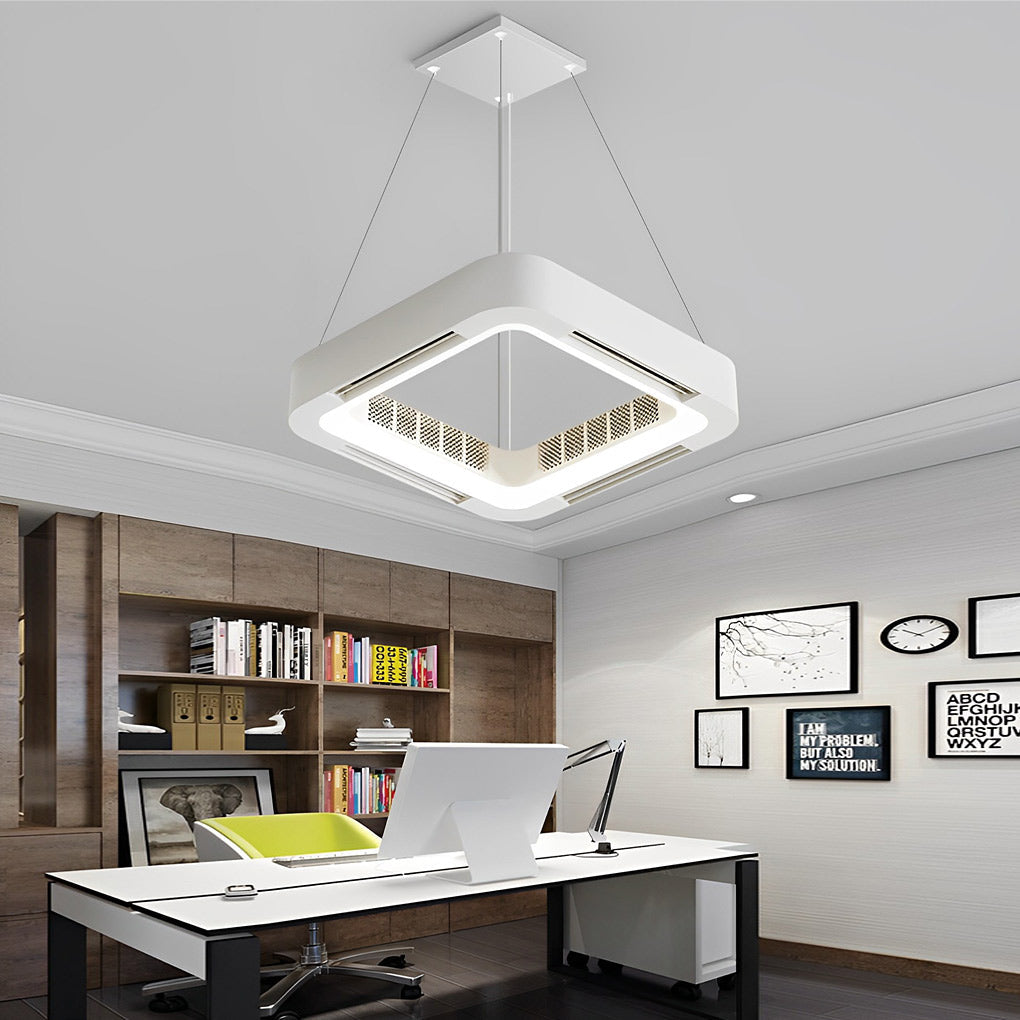 Ceiling fan light with modern bladeless design