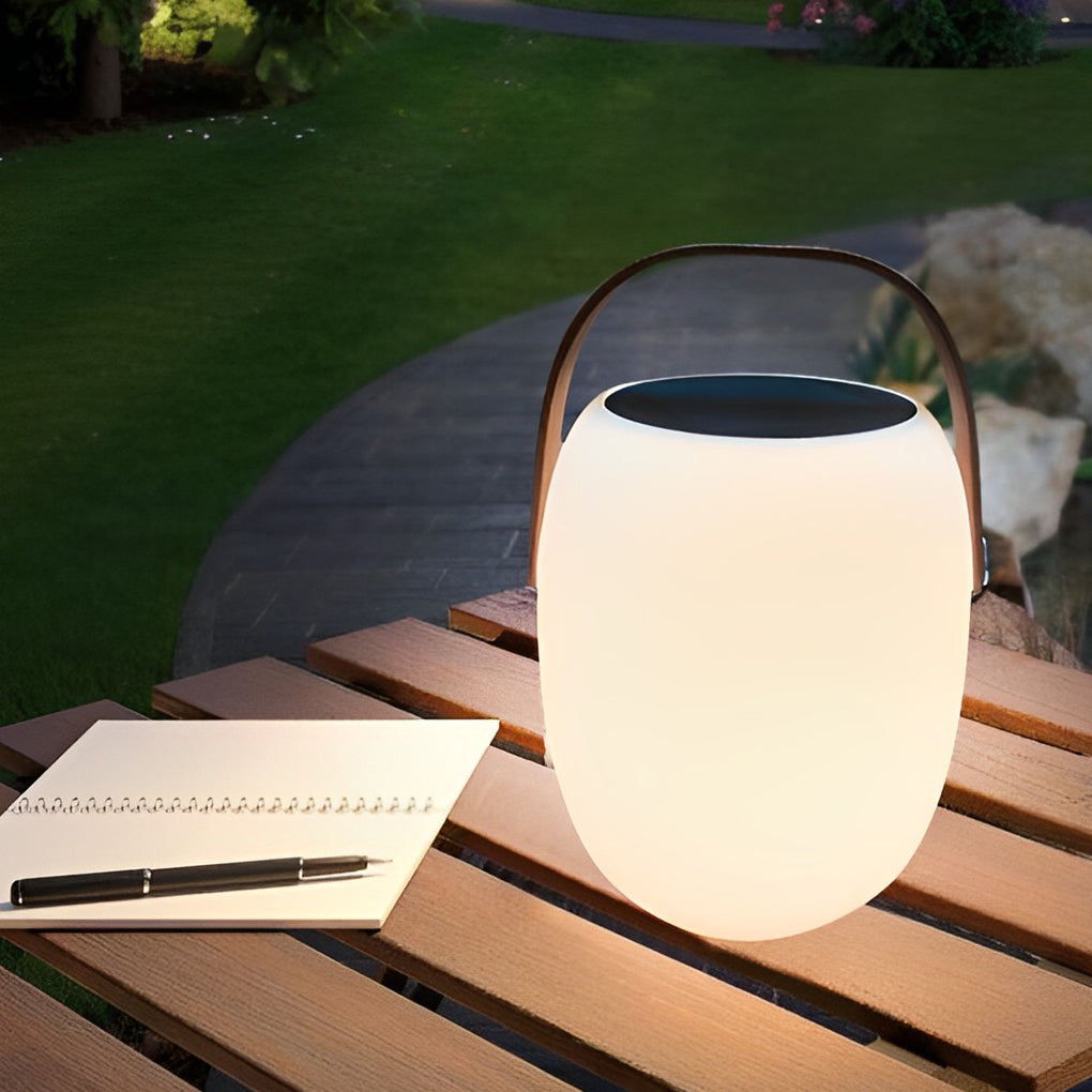 Linterna solar para exteriores con asa