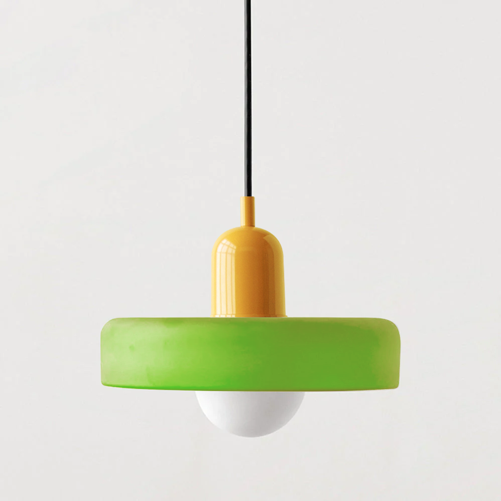 Lampada a sospensione in vetro colorato per case moderne