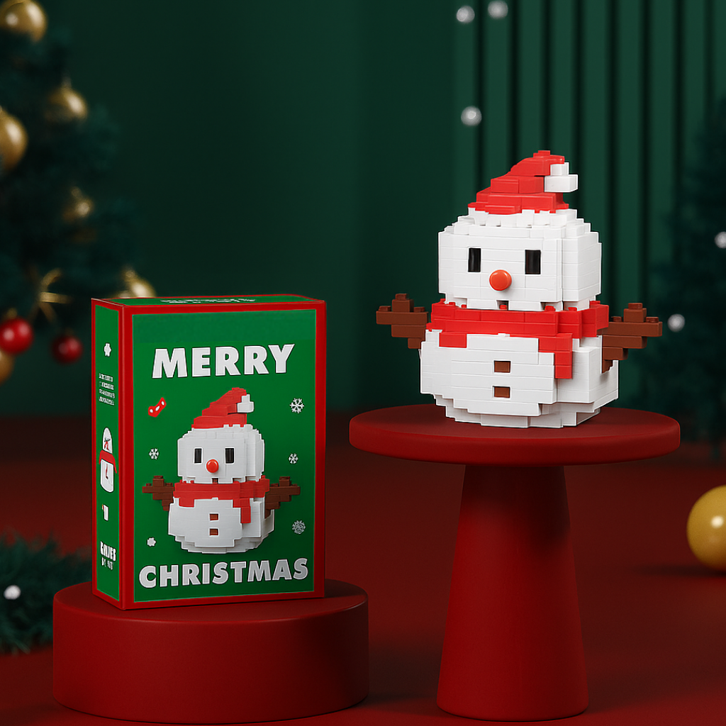 Set de Bloques de Construcción para Vacaciones Kit de Juguetes Creativos de Figuras Navideñas