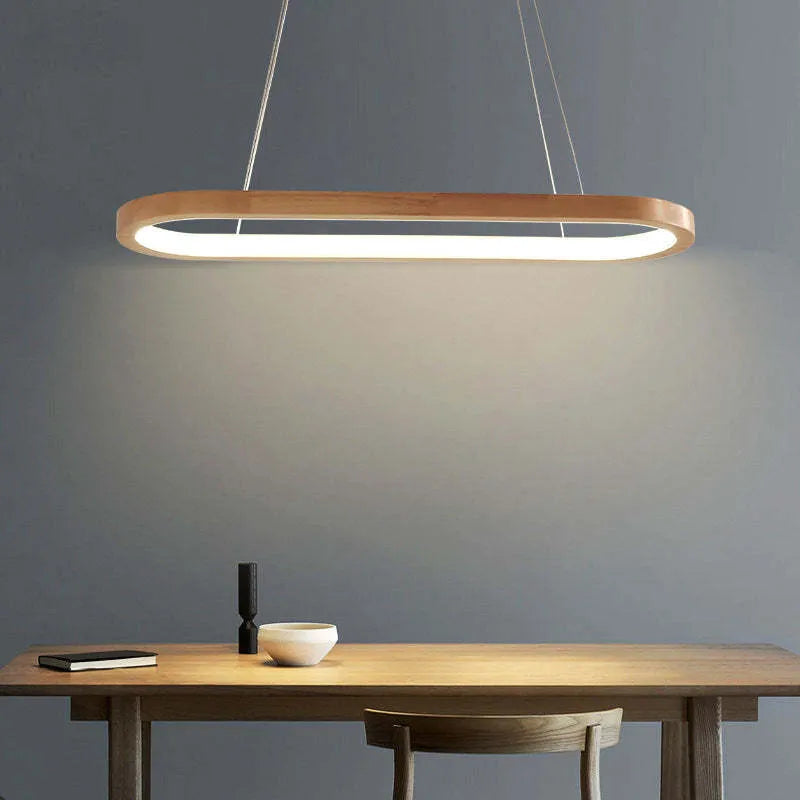 Lámpara colgante LED de madera para techo