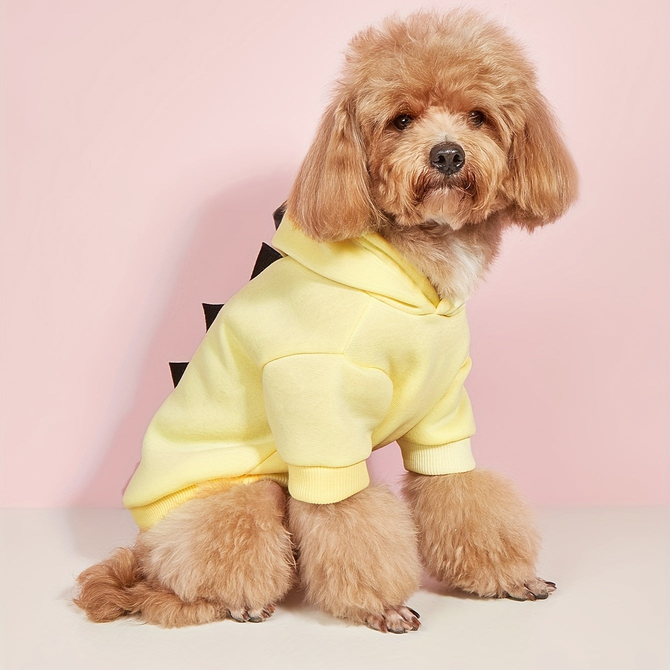 Hund Halloween Kostüm Fleece Dinosaurier Kapuzenpullover | Haustier Outfit Warm