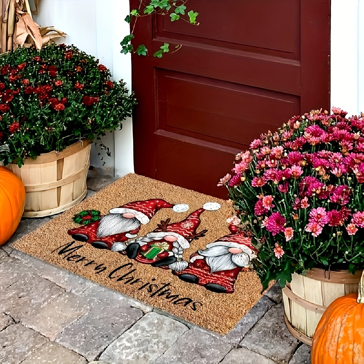 Fußmatte Gartenzwerg Weihnachtsdekorationen Innen Außen