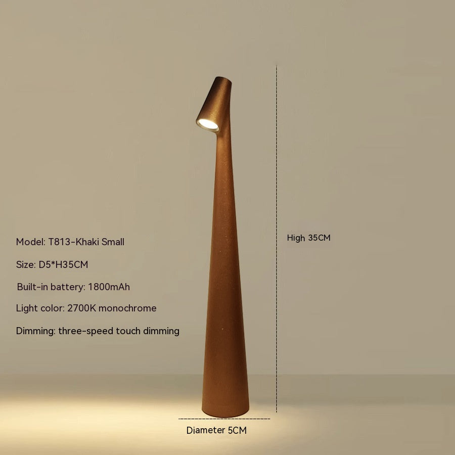 Table Lamp Modern Red Metal LED Light