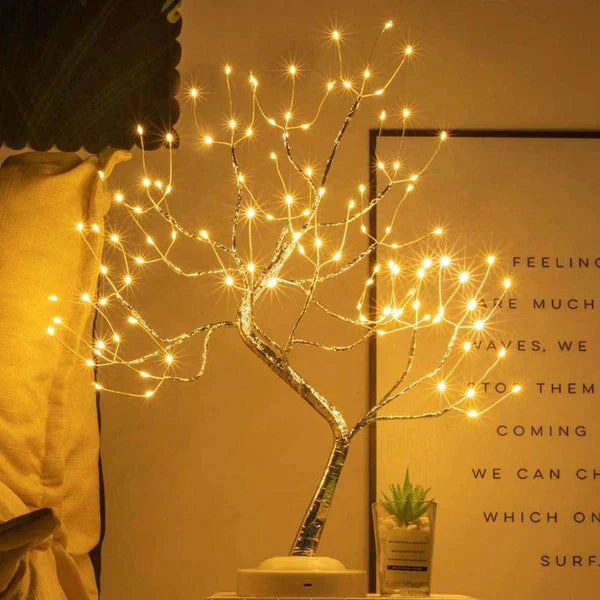 Lámpara de noche con luces de hadas en forma de rama de árbol