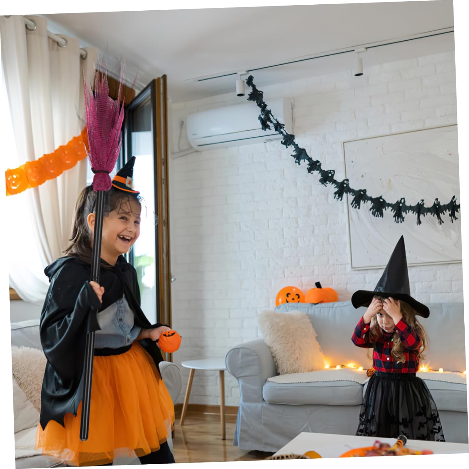 Halloween Witch Broom Plastic Party Prop