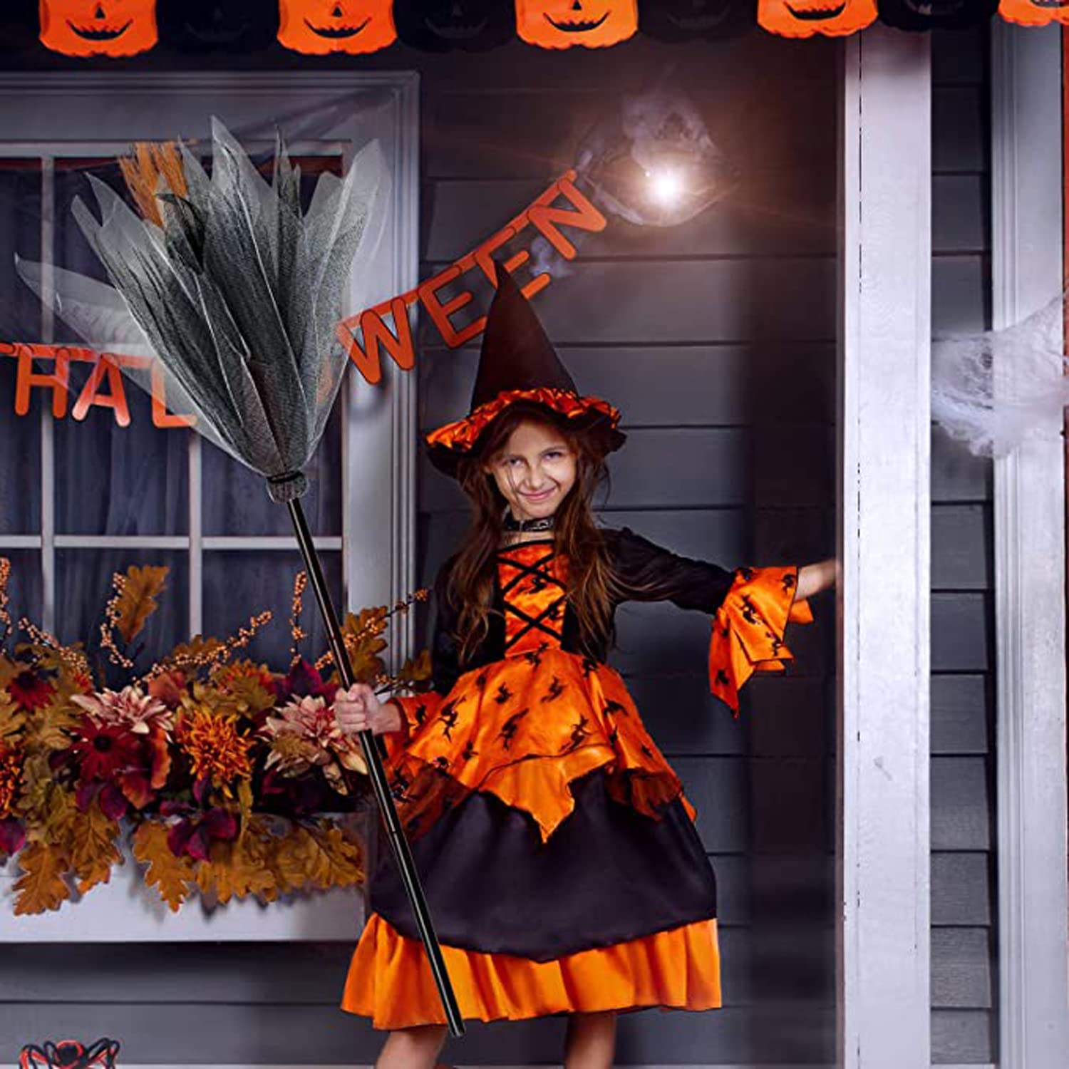Halloween Witch Broom Plastic Party Prop