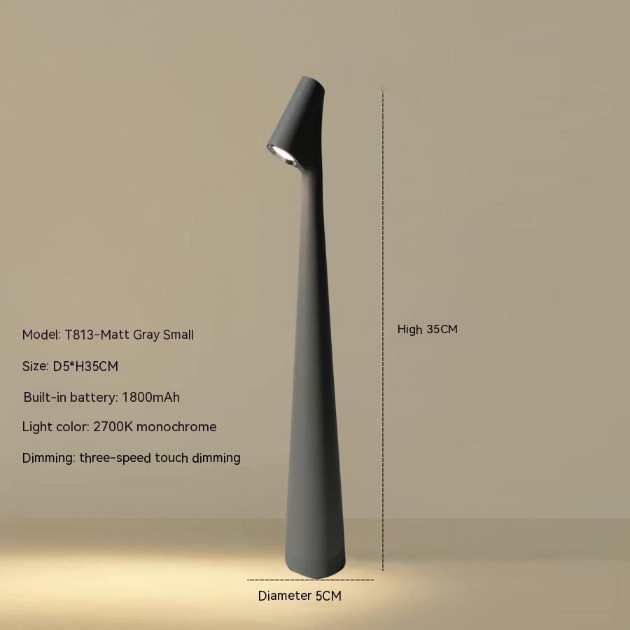 Table Lamp Modern Red Metal LED Light