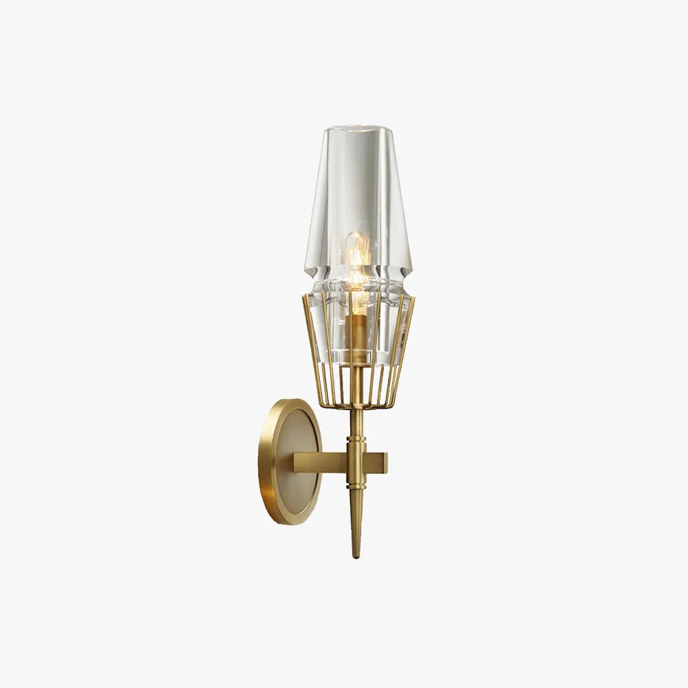 Wandlampe Modern Messing Glas Wandleuchte